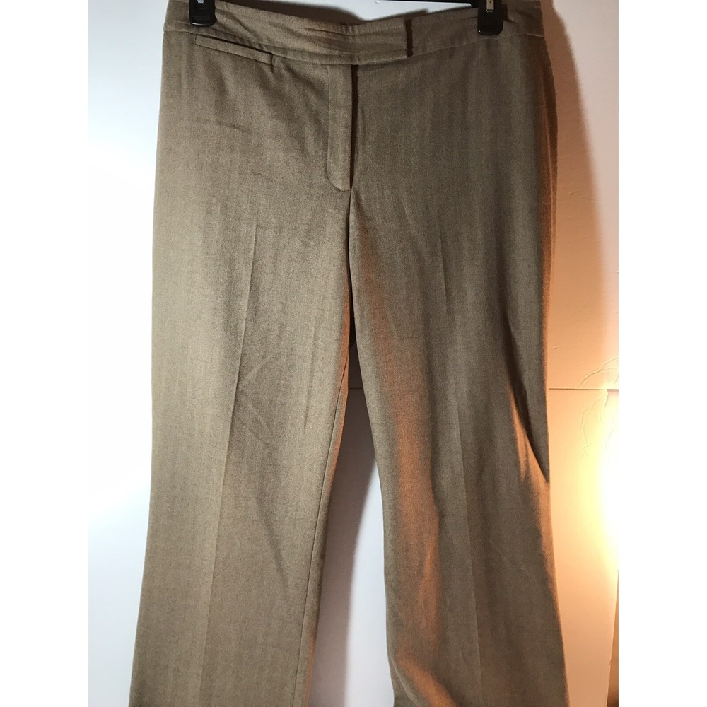 Sigrid olsen 12 brown wool warm bottom cuffed pants‎